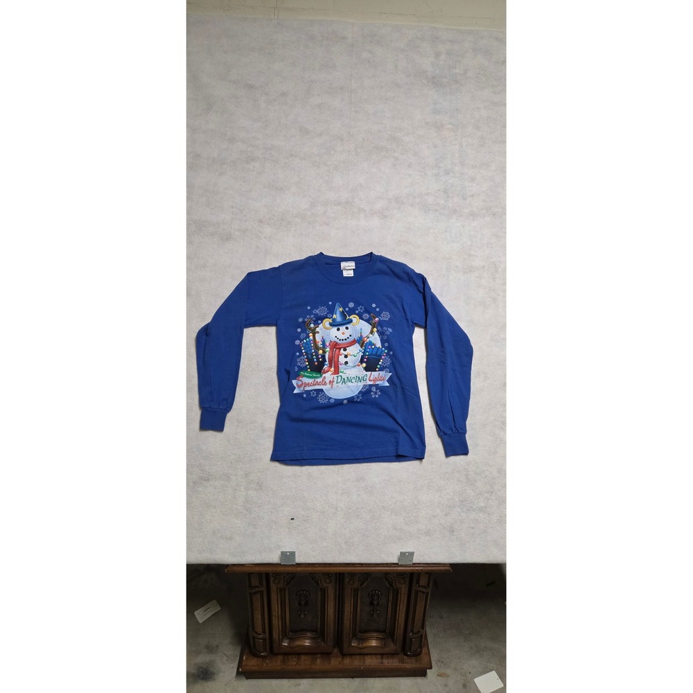 Walt Disney World Osborne Family Spectacle of Dancing Lights Shirt S Blue LS